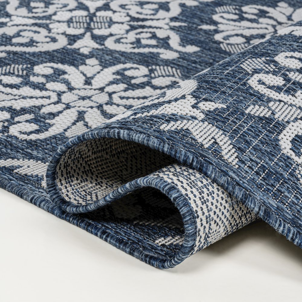 Amora Traditional Mediterranean Tile Design Indoor/Outdoor Area Rug. Picture 4