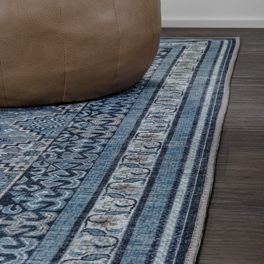 Dalyan Geometric Medallions Machine-Washable Area Rug. Picture 5
