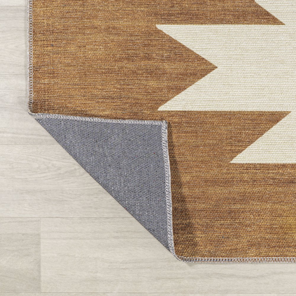 Chayton Minimalist Geometric Machine Washable Area Rug. Picture 6