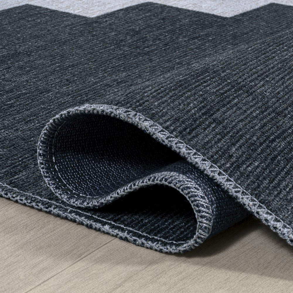 Adriel Geometric Medallion Machine-Washable Area Rug. Picture 8
