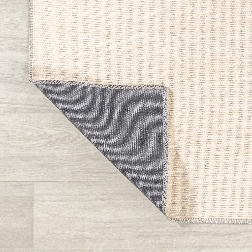 Demie Minimalist Graphic Circle Machine Washable Area Rug. Picture 6