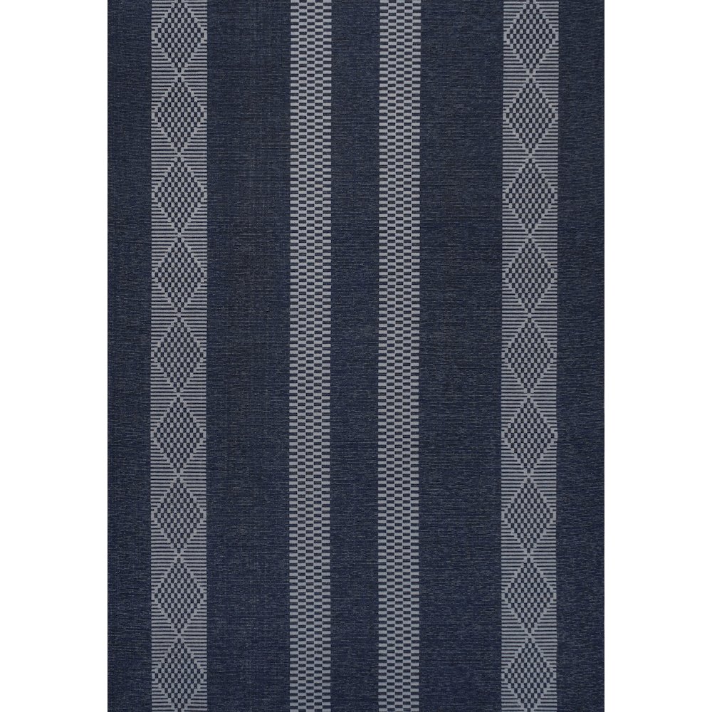 Nautisk Trellis Stripe Machine Washable Area Rug. Picture 1