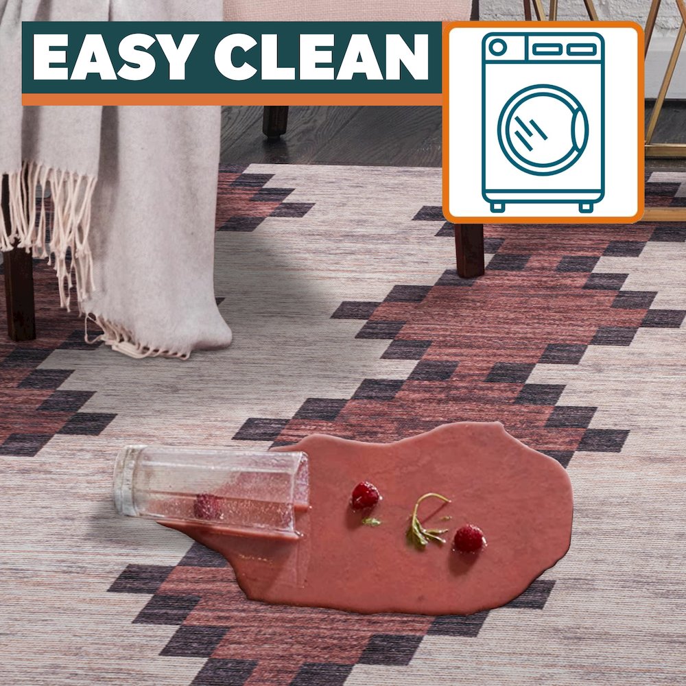 Timantii Modern Trellis Kilim Area Rug. Picture 13