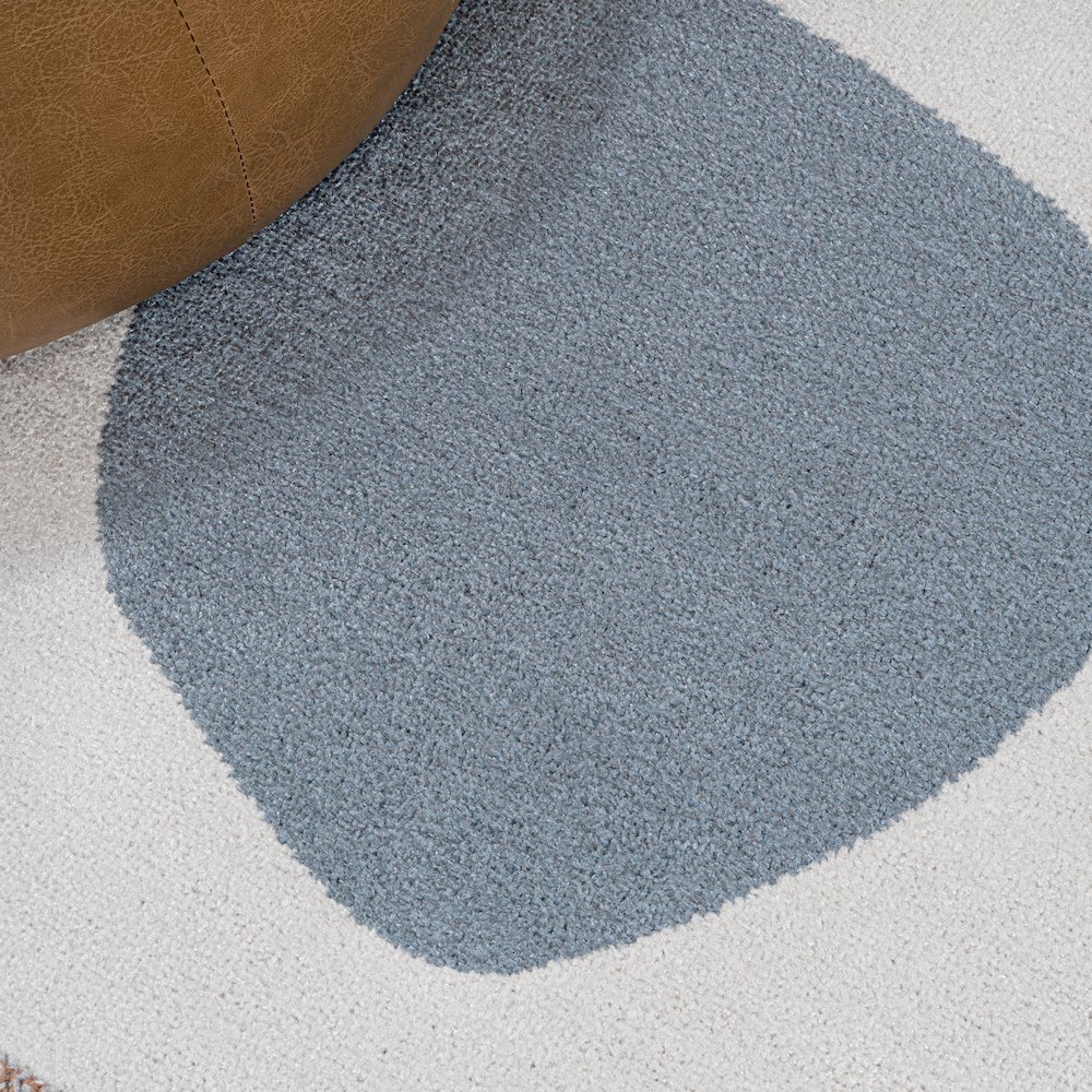 Riley Abstract Coastal Contemporary Machine-Washable Rug. Picture 4