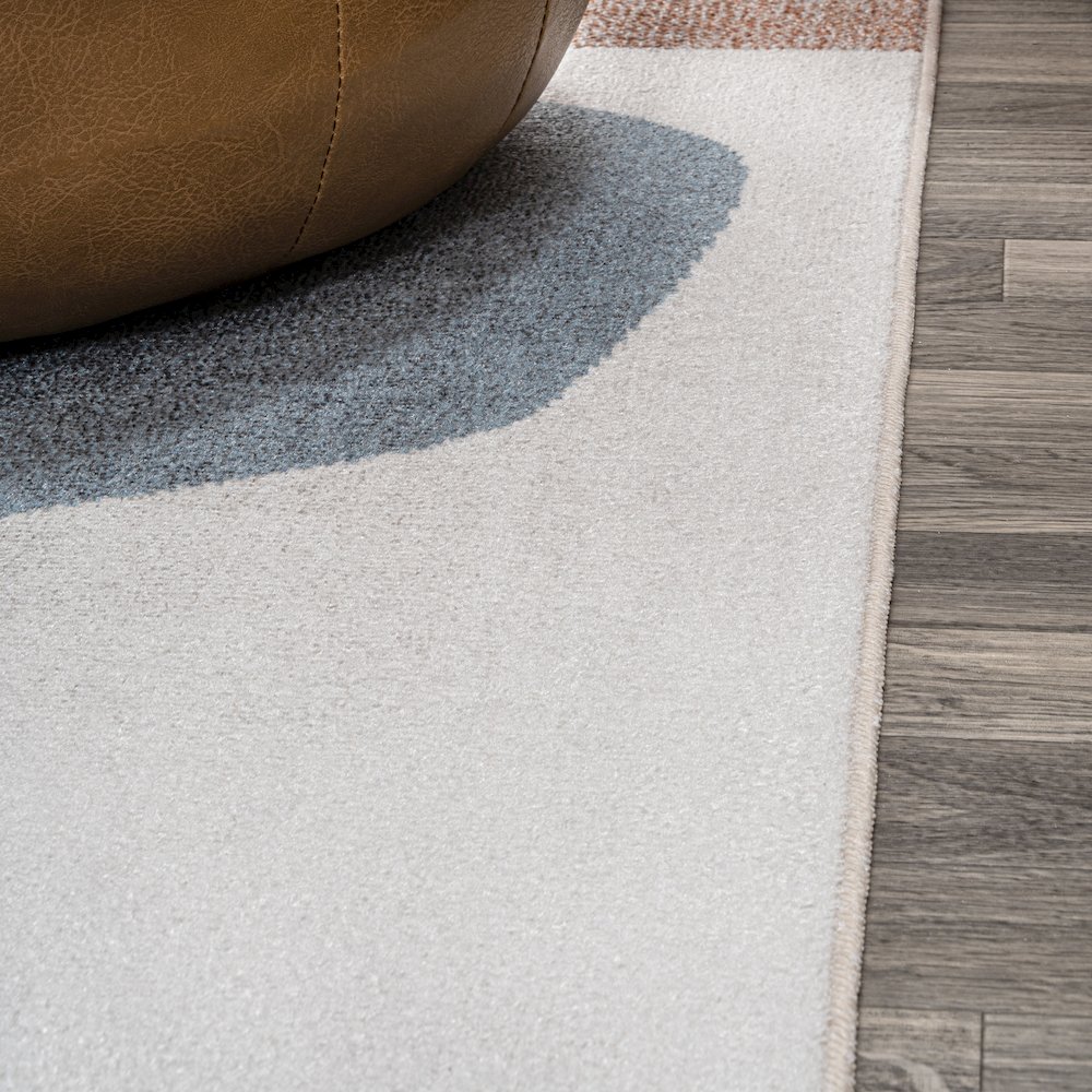 Riley Abstract Coastal Contemporary Machine-Washable Rug. Picture 5