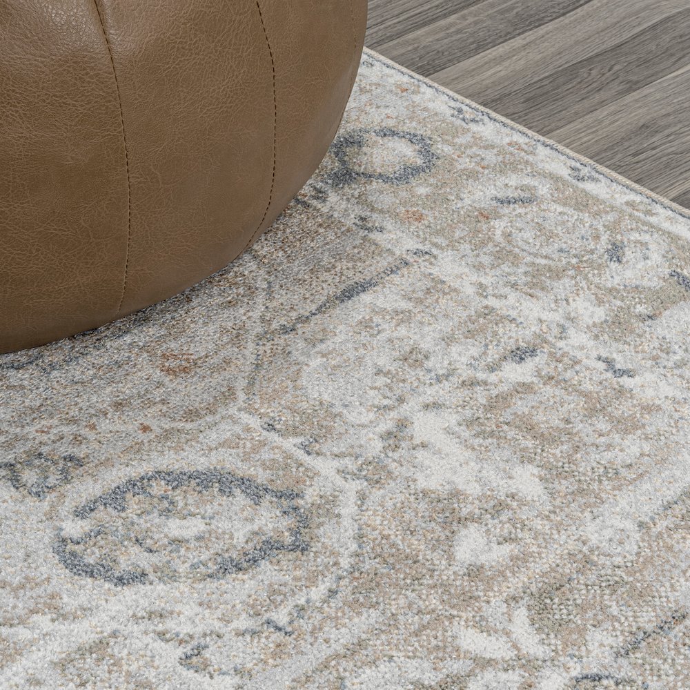 Shaii Global Medallion Low-Pile Machine-Washable Area Rug. Picture 4