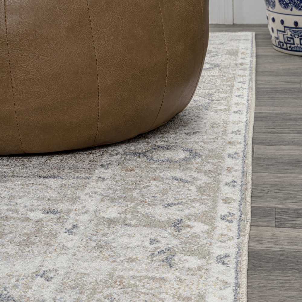 Shaii Global Medallion Low-Pile Machine-Washable Area Rug. Picture 5