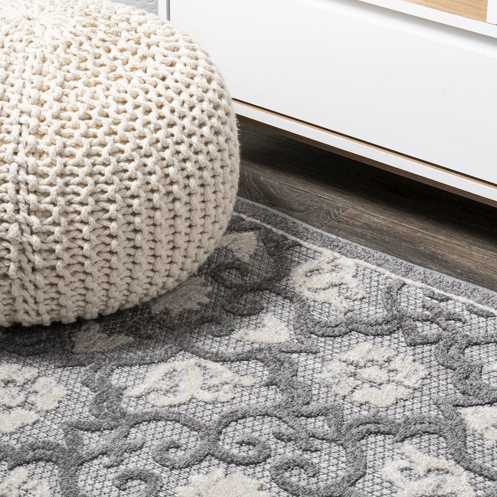 Gallia Tile Trellis High-Low Indoor/Outdoor Area Rug. Picture 12
