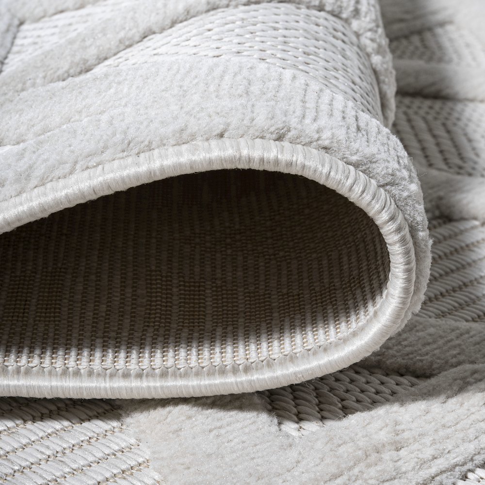 Talaia Neutral Geometric Indoor/Outdoor Area Rug. Picture 6
