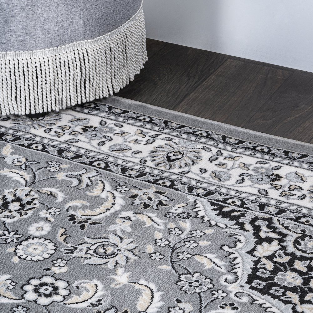 Palmette Modern Persian Floral Area Rug. Picture 8