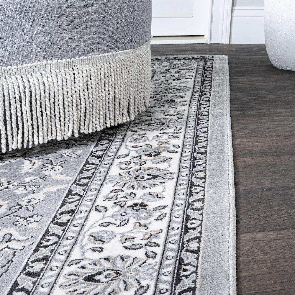 Palmette Modern Persian Floral Area Rug. Picture 10