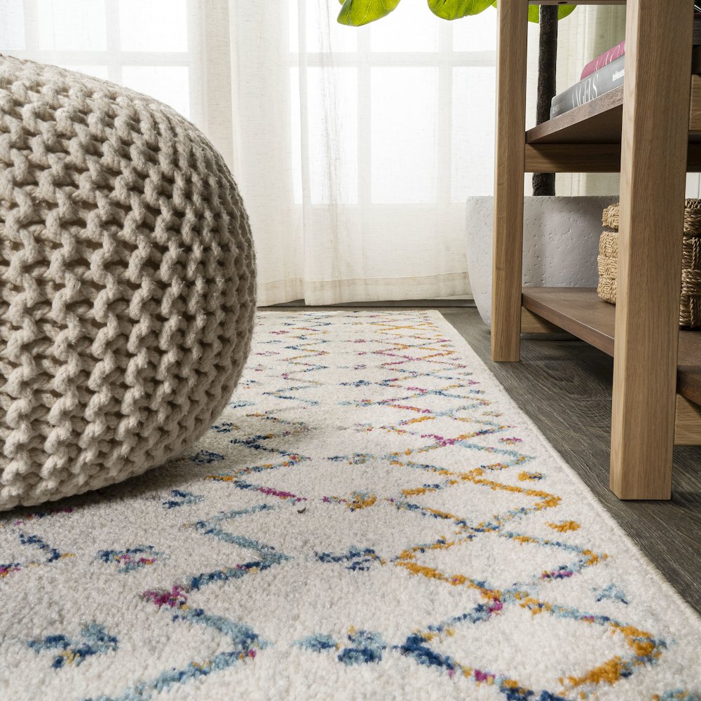 Moroccan Hype Boho Vintage Diamond Area Rug. Picture 7