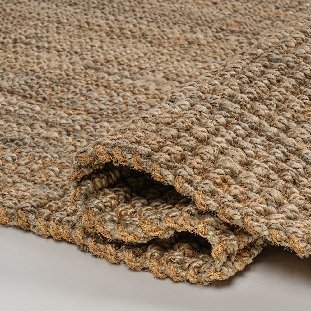 Biot Traditional Rustic Handwoven Jute Solid Area Rug. Picture 3
