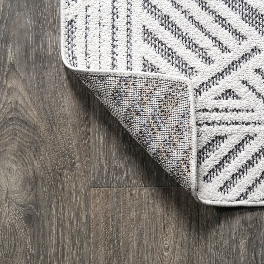 Jordan High-Low Pile Art Deco Geometric Indoor/Outdoor Area Rug. Picture 9