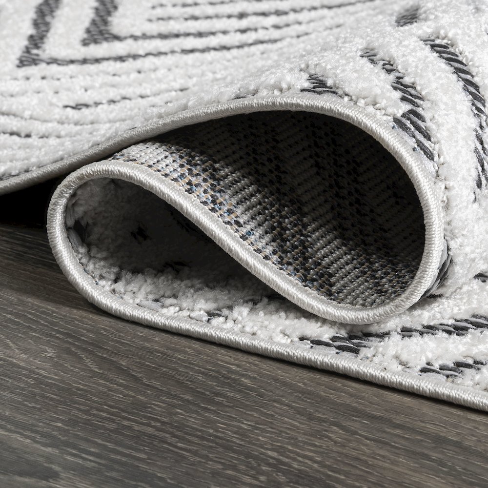 Jordan High-Low Pile Art Deco Geometric Indoor/Outdoor Area Rug. Picture 14