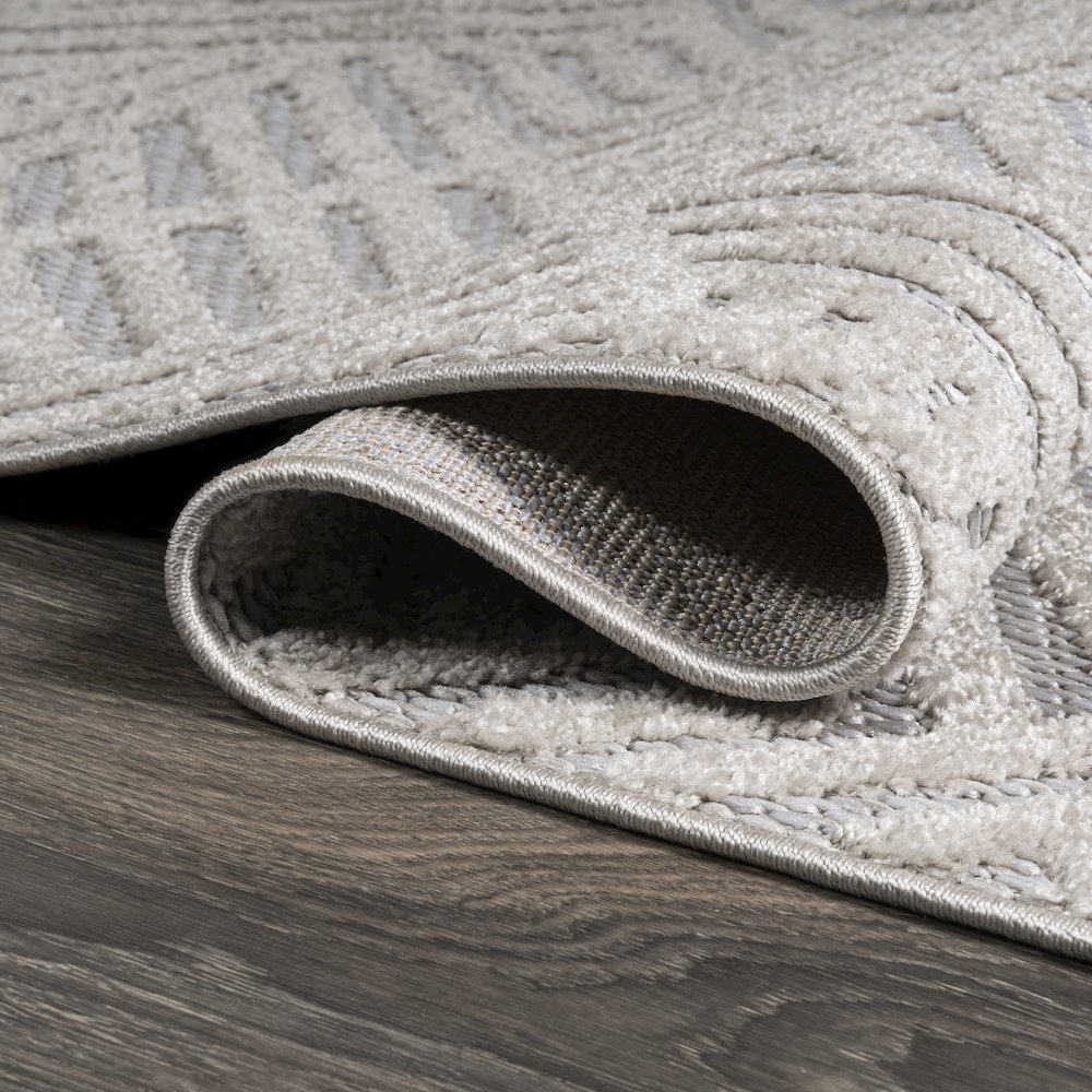 Jordan High-Low Pile Art Deco Geometric Indoor/Outdoor Area Rug. Picture 14