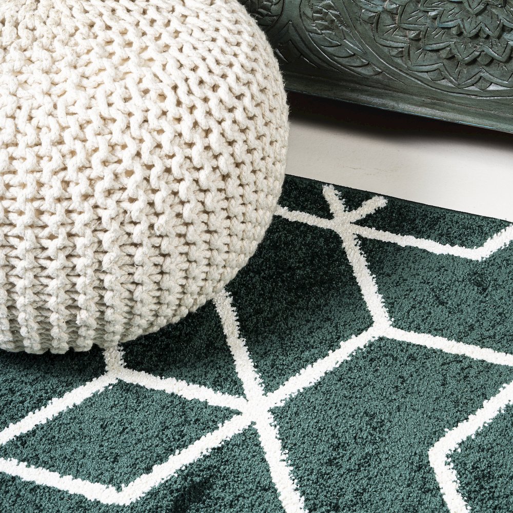 Tumbling Blocks Modern Geometric Area Rug. Picture 12