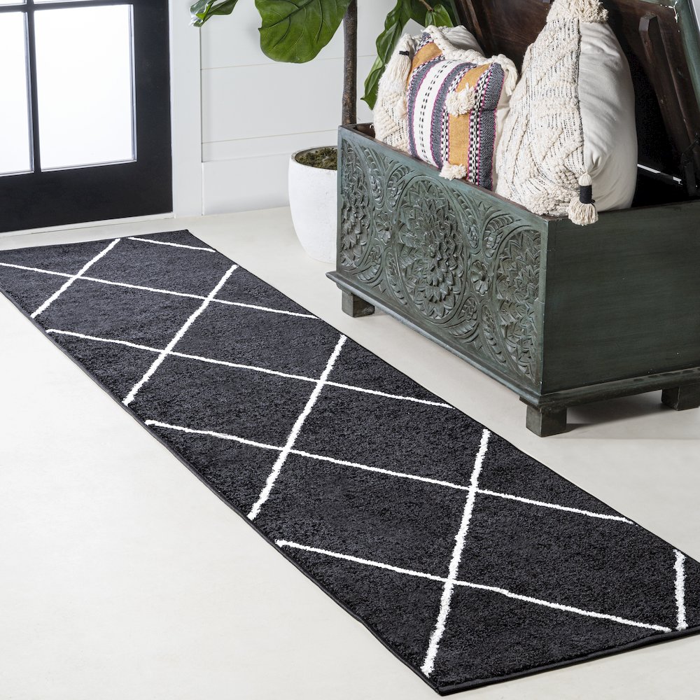 Cole Minimalist Diamond Trellis Area Rug. Picture 16