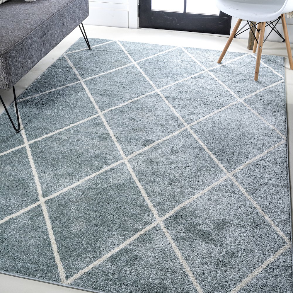 Cole Minimalist Diamond Trellis Area Rug. Picture 24