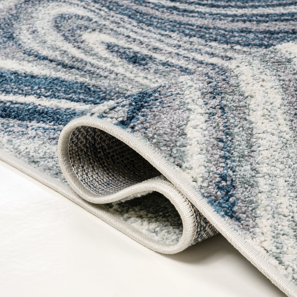Eleni Contemporary Glam Abstract Marble Area Rug. Picture 6