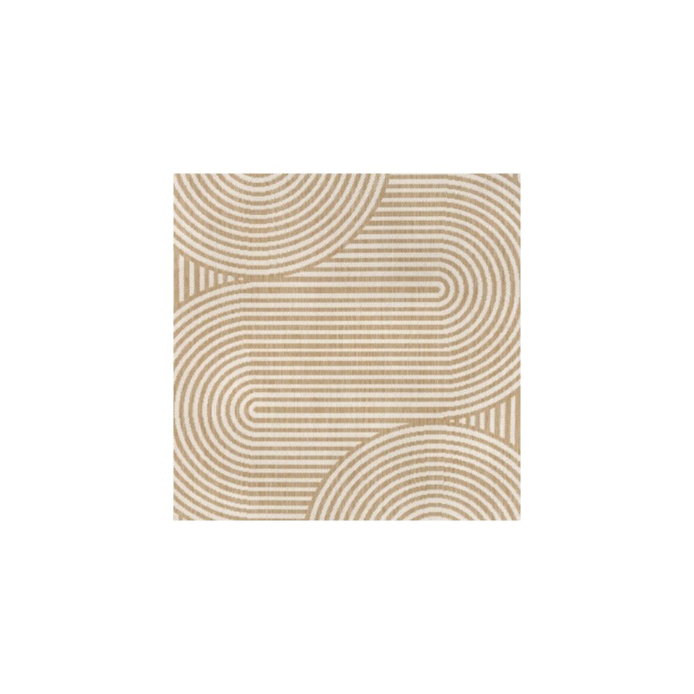 Cream/Natural 9 ft. x 12 ft. Indoor/Outdoor Shaped Area Rug. Picture 7