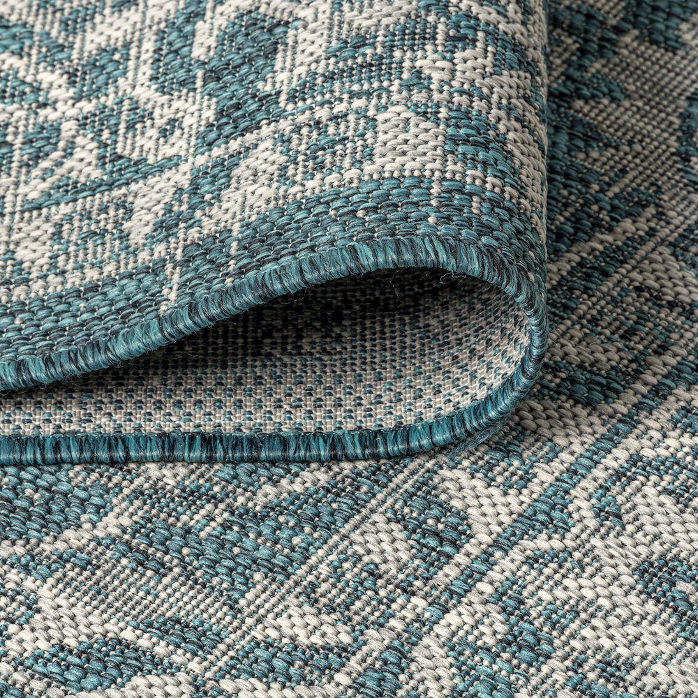 Palazzo Vine And Border Textured Weave Indoor/Outdoor Area Rug. Picture 6