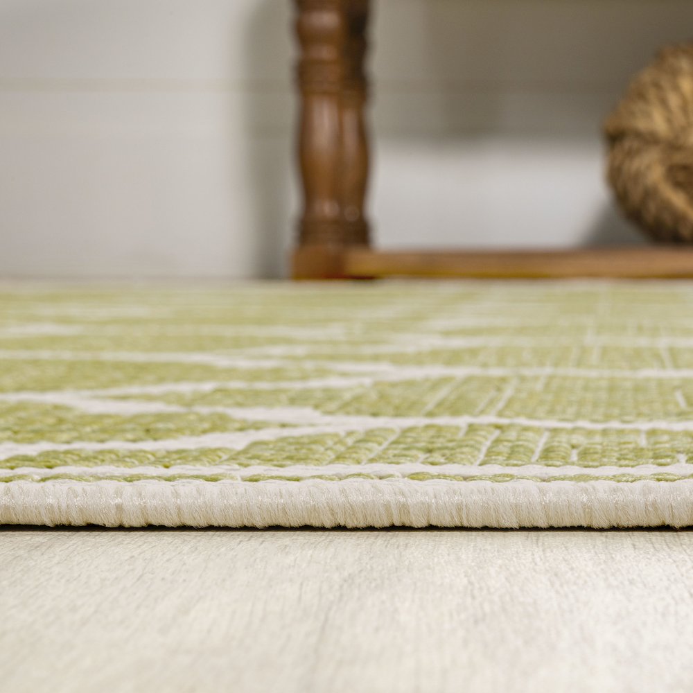 Trebol Moroccan Trellis Textured Weave Indoor/Outdoor Area Rug. Picture 9