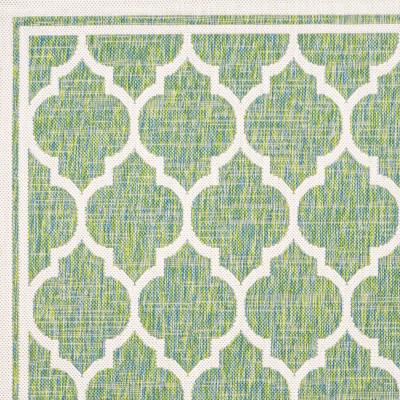 Trebol Moroccan Trellis Textured Weave Indoor/Outdoor Area Rug. Picture 12