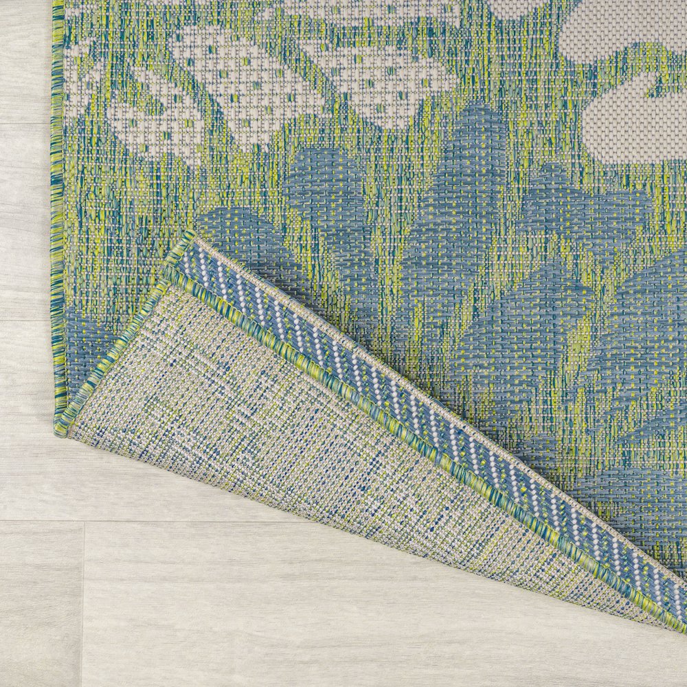 Zinnia Modern Floral Textured Weave Indoor/Outdoor Area Rug. Picture 3