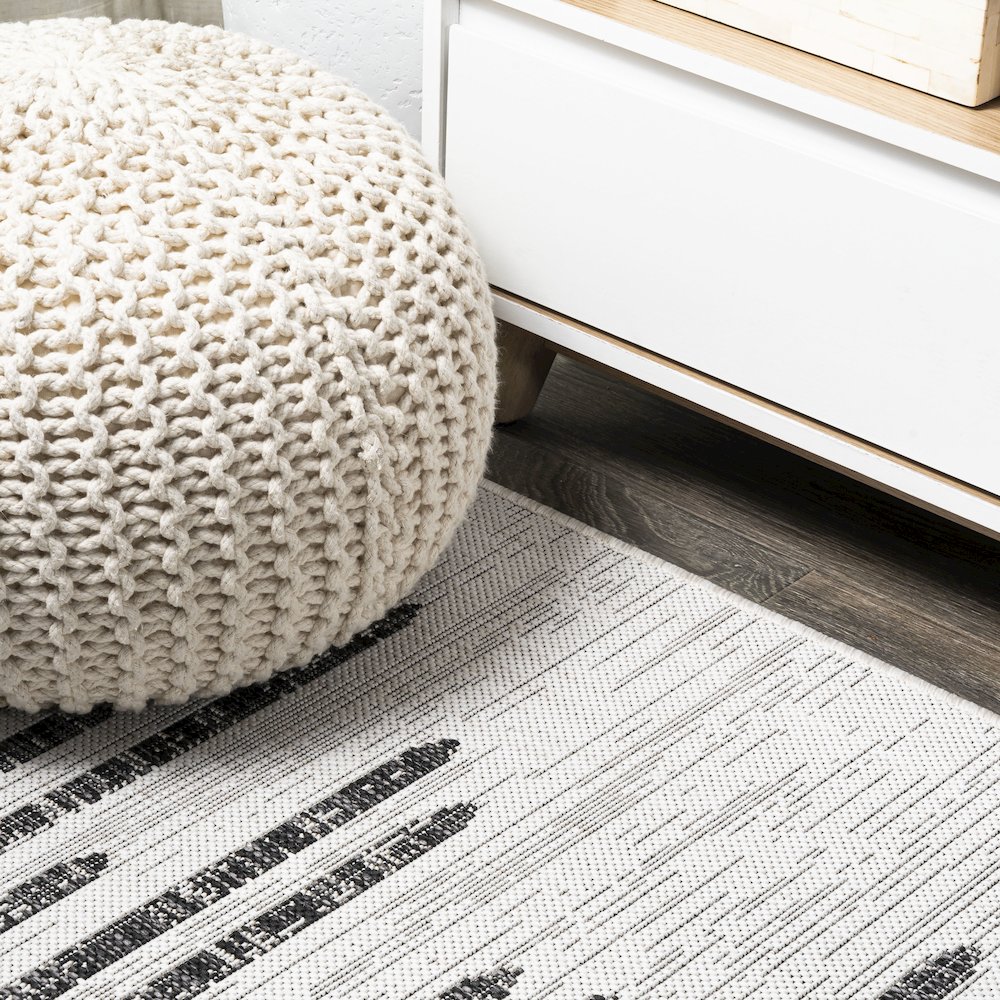 Zolak Berber Stripe Geometric Indoor/Outdoor Area Rug. Picture 12