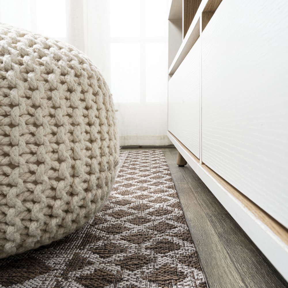 Marokko Diamond Tribal Medallion Indoor/Outdoor Area Rug. Picture 14