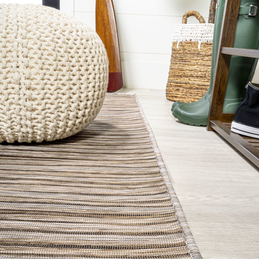 Finn Modern Farmhouse Pinstripe Area Rug. Picture 5