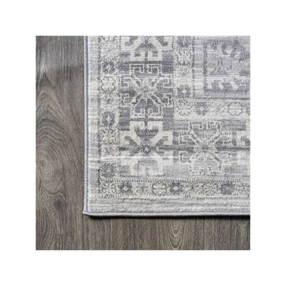 Modern Persian Vintage Medallion Light Area Rug. Picture 10
