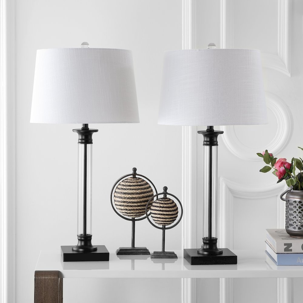 Mason Glass And Metal Led Table Lamp (Set Of 2). Picture 6