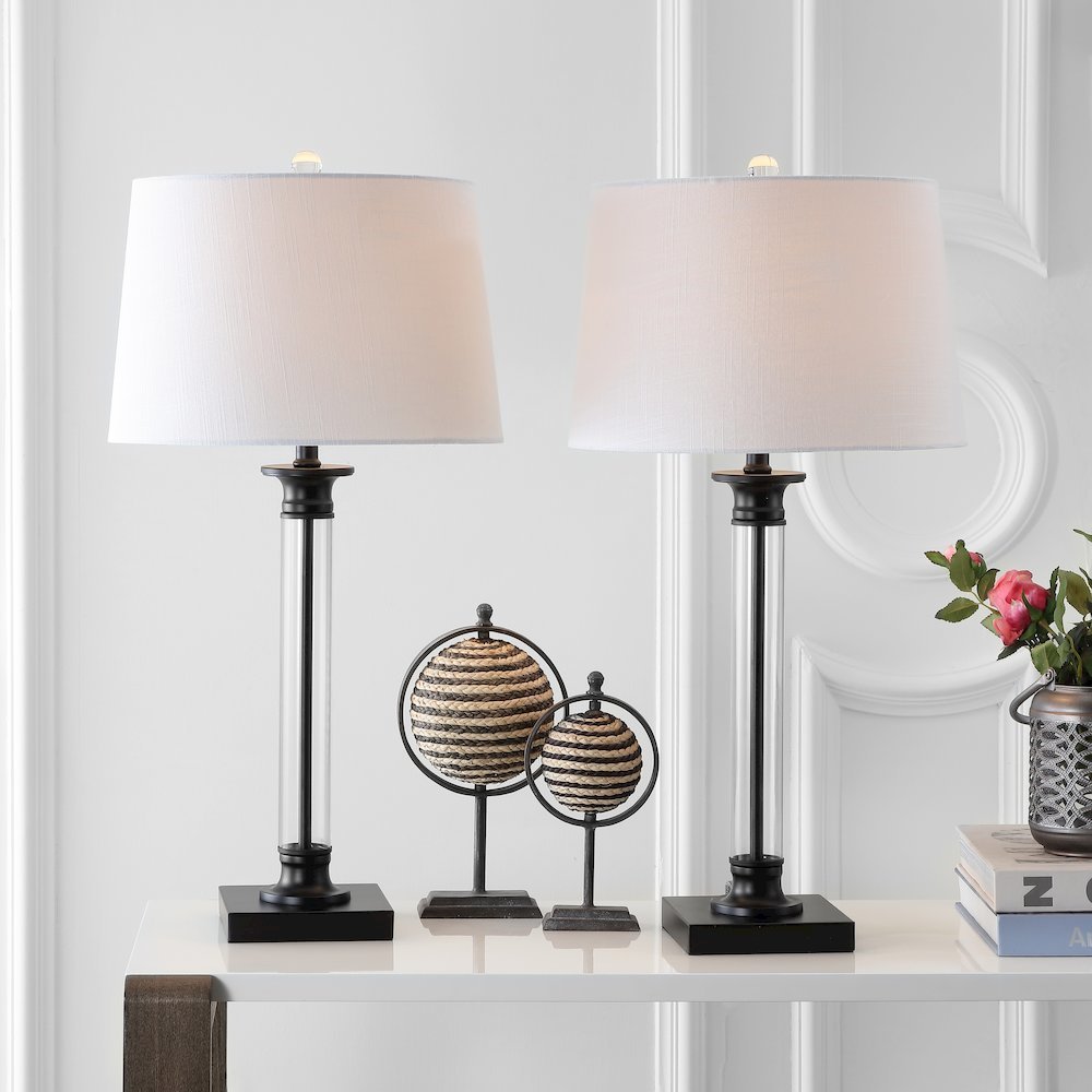 Mason Glass And Metal Led Table Lamp (Set Of 2). Picture 5