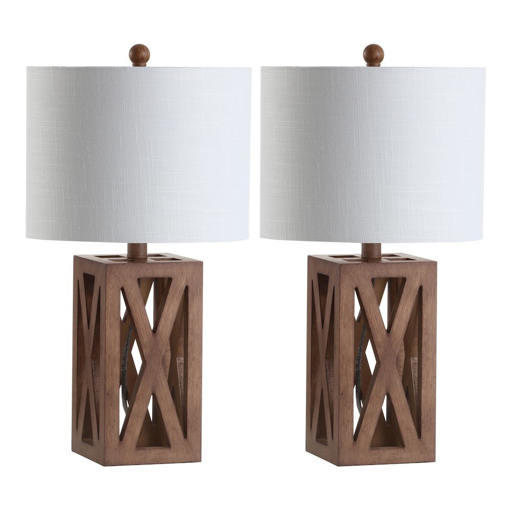 Stewart Farmhouse Wood Led Table Lamp. Picture 2