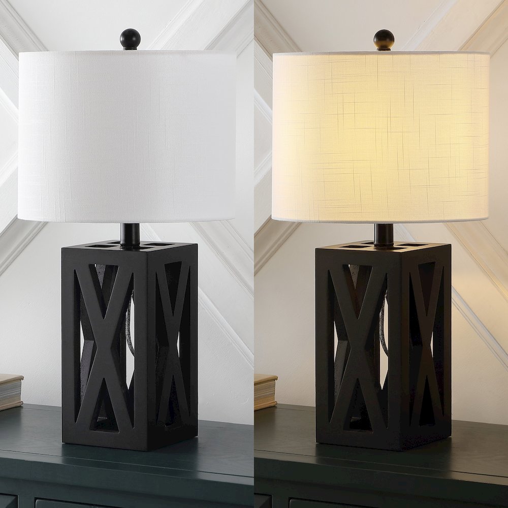 Stewart Farmhouse Wood Led Table Lamp. Picture 6
