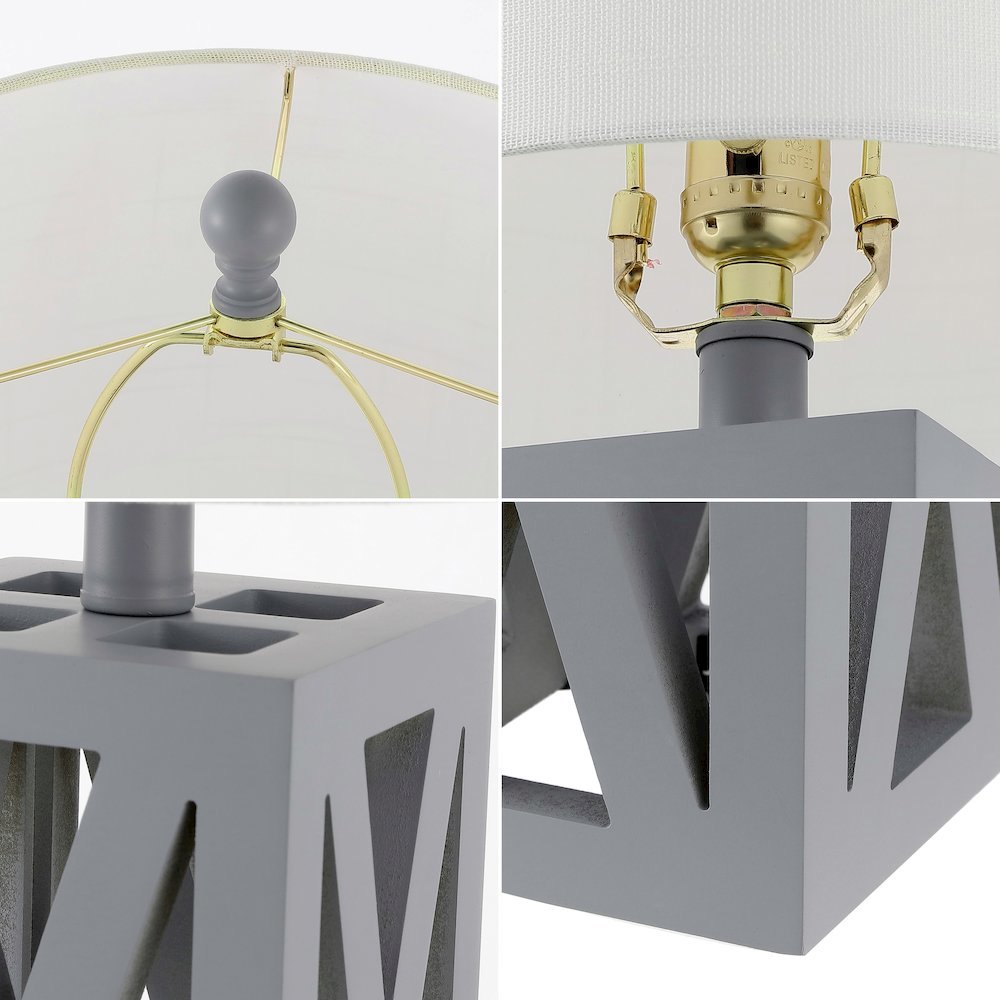 Stewart Farmhouse Wood Led Table Lamp. Picture 4