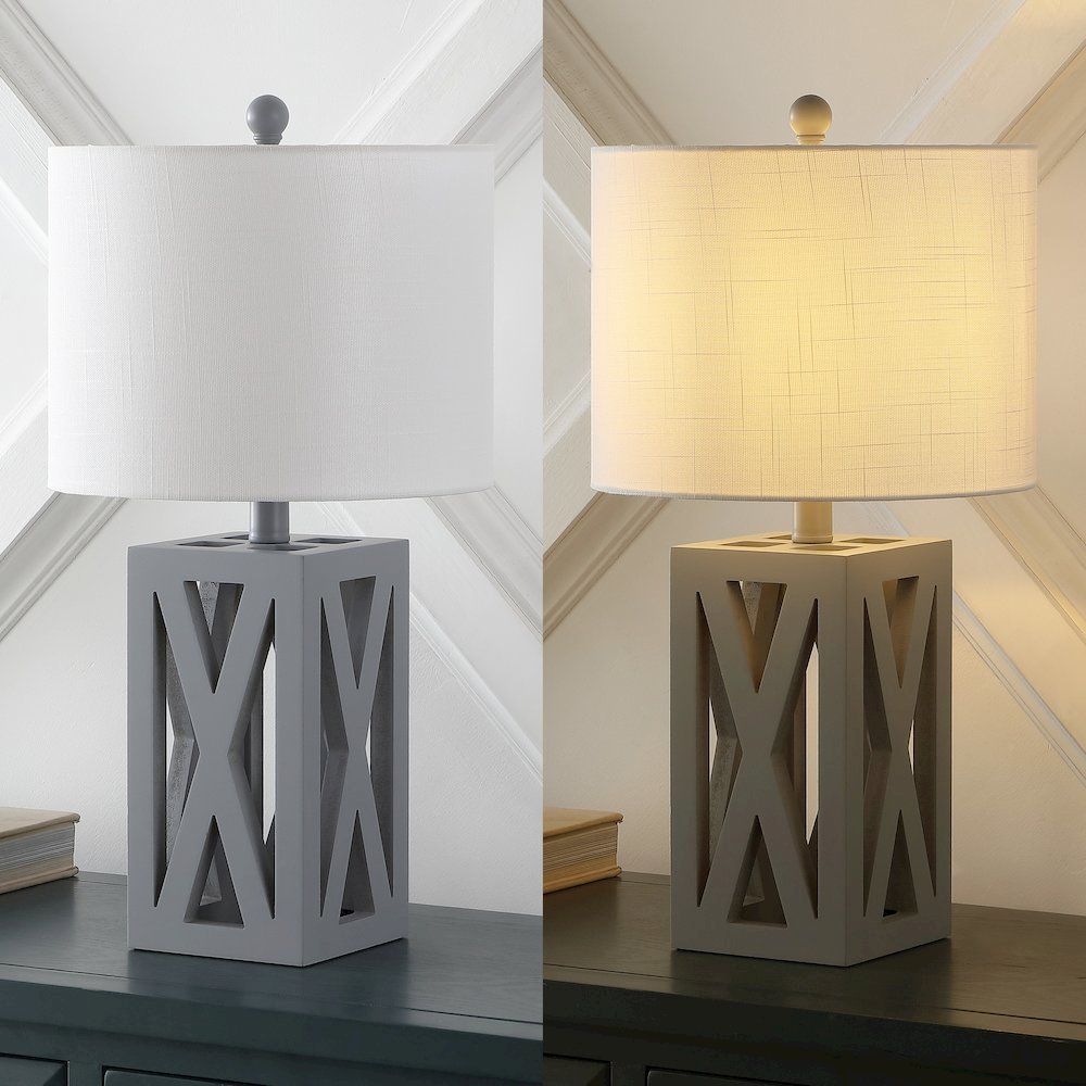 Stewart Farmhouse Wood Led Table Lamp. Picture 6