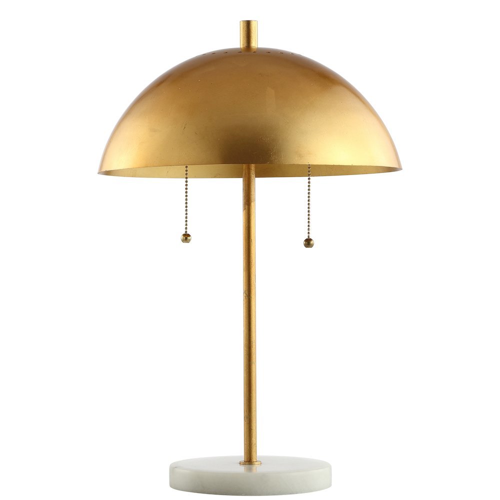 Ella Dome Metal With Marble Base Led Table Lamp. Picture 2