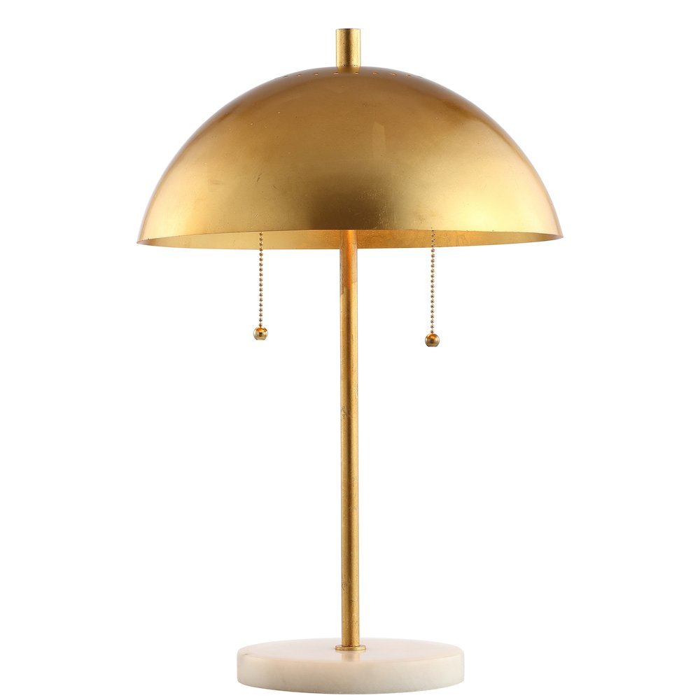 Ella Dome Metal With Marble Base Led Table Lamp. Picture 1