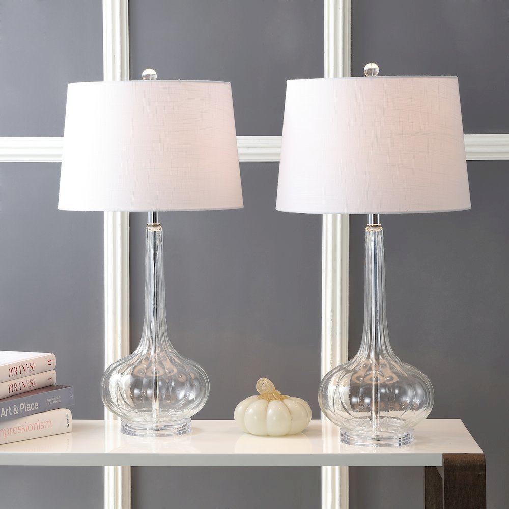 Bette Glass Teardrop Led Table Lamp (Set Of 2). Picture 7