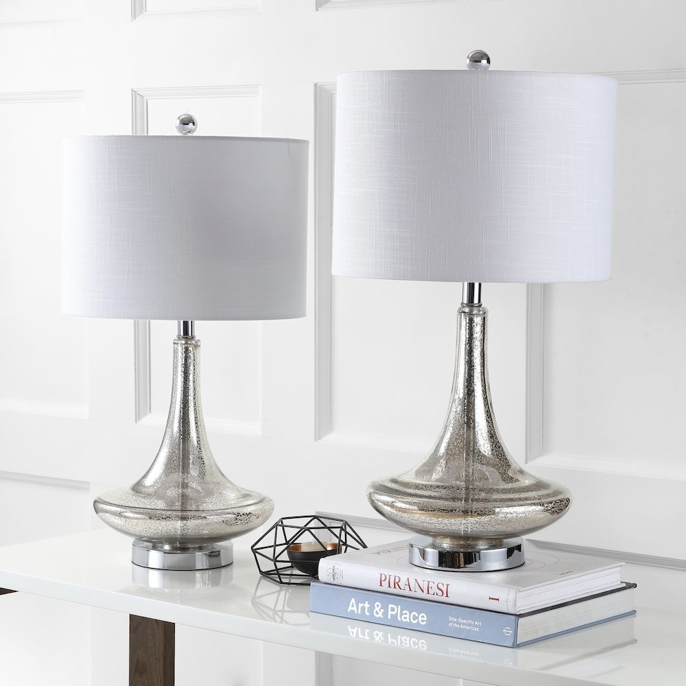 Cecile Glass Teardrop Led Table Lamp (Set Of 2). Picture 6