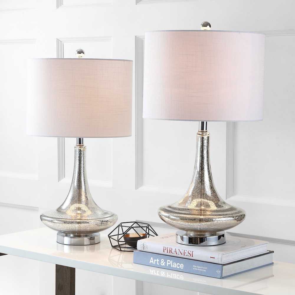 Cecile Glass Teardrop Led Table Lamp (Set Of 2). Picture 5