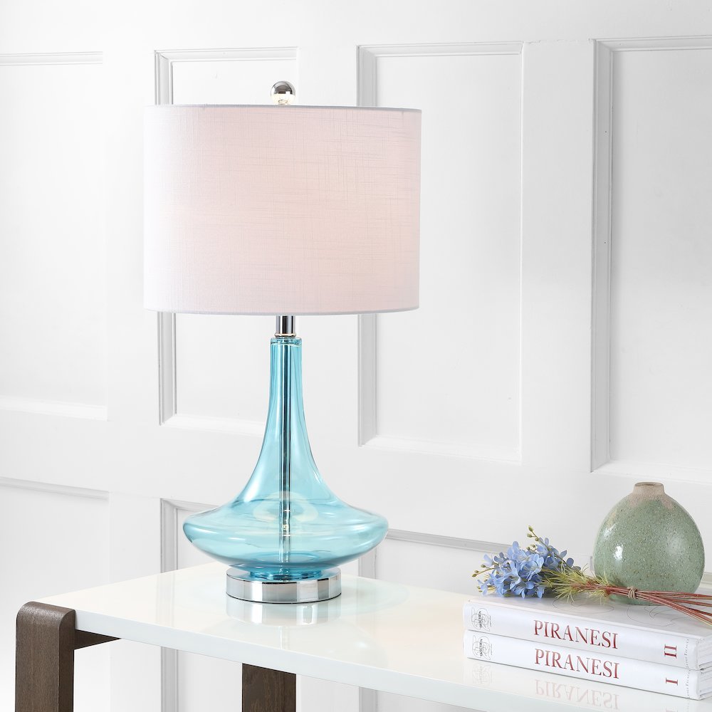 Cecile Glass Teardrop Led Table Lamp (Set Of 2). Picture 7