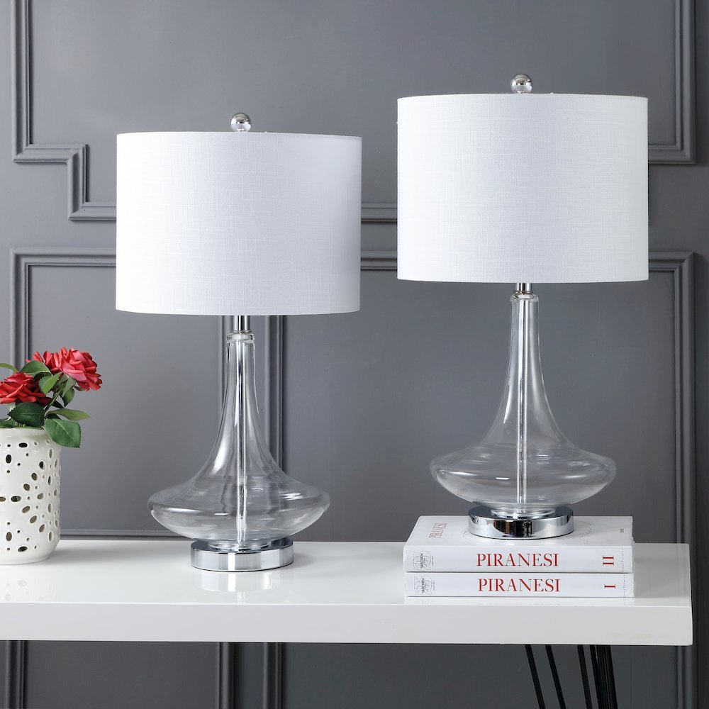 Cecile Glass Teardrop Led Table Lamp (Set Of 2). Picture 8