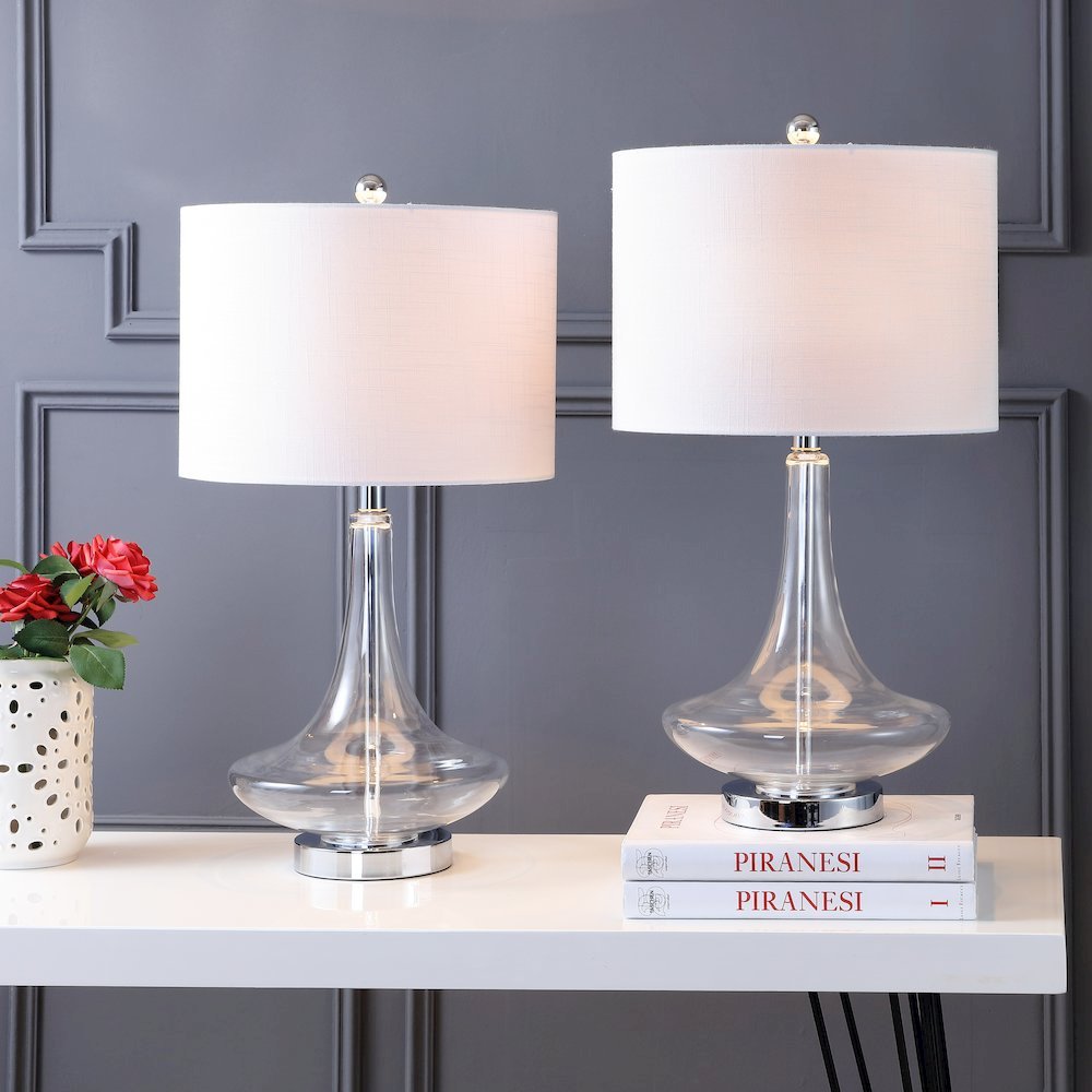 Cecile Glass Teardrop Led Table Lamp (Set Of 2). Picture 7