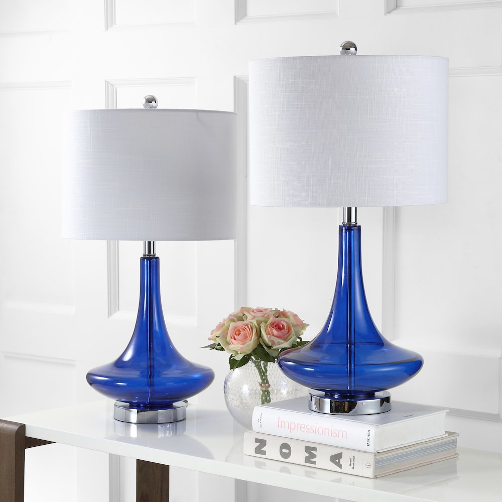 Cecile Glass Teardrop Led Table Lamp (Set Of 2). Picture 6