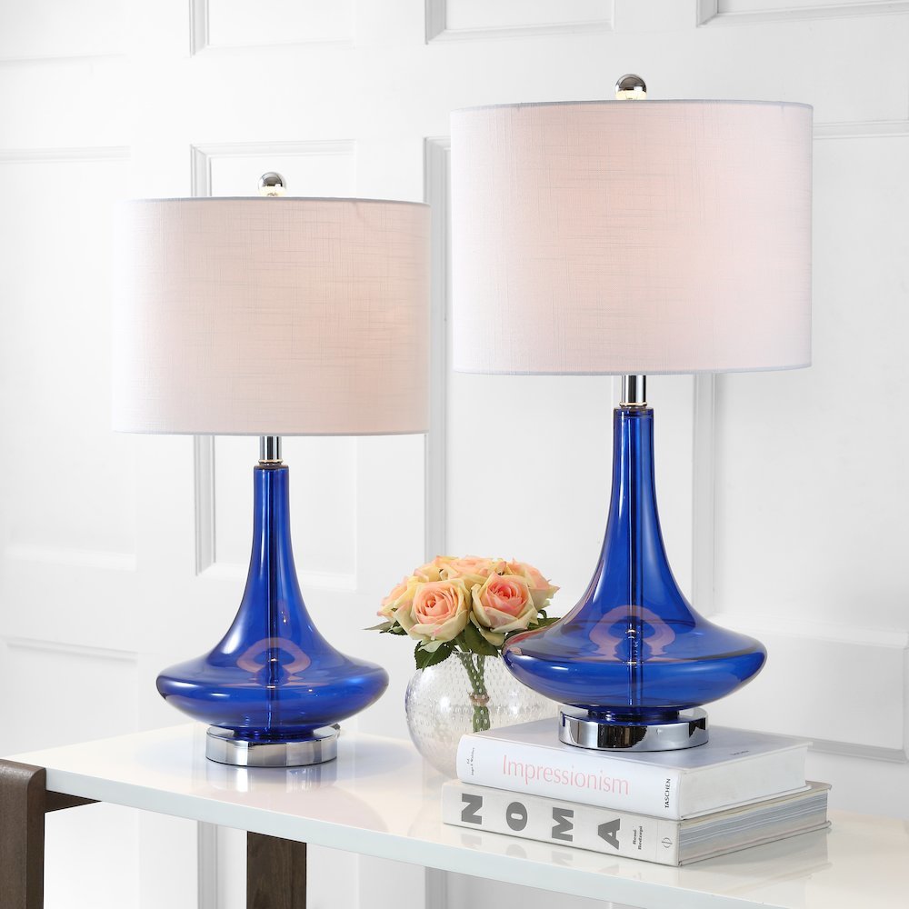Cecile Glass Teardrop Led Table Lamp (Set Of 2). Picture 5