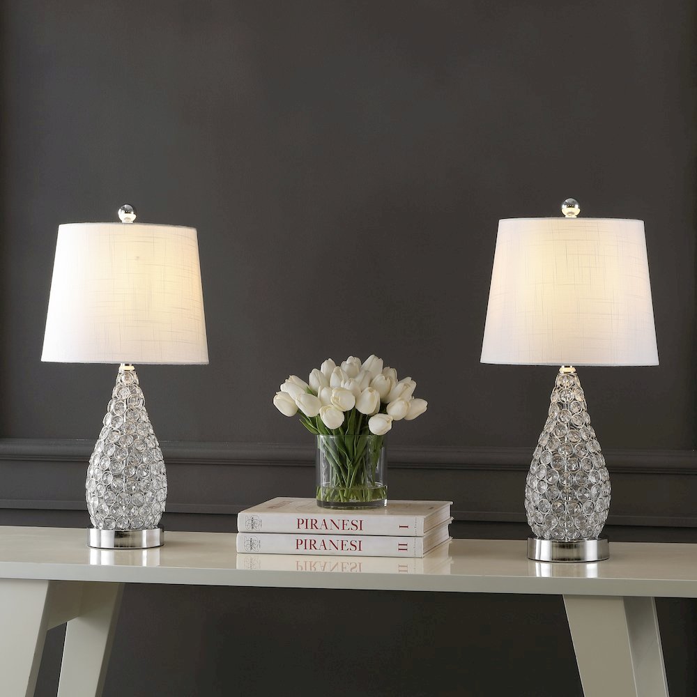 Lily Midcentury Modern Iron Led Table Lamp With Usb Charging Port (Set Of 2). Picture 6
